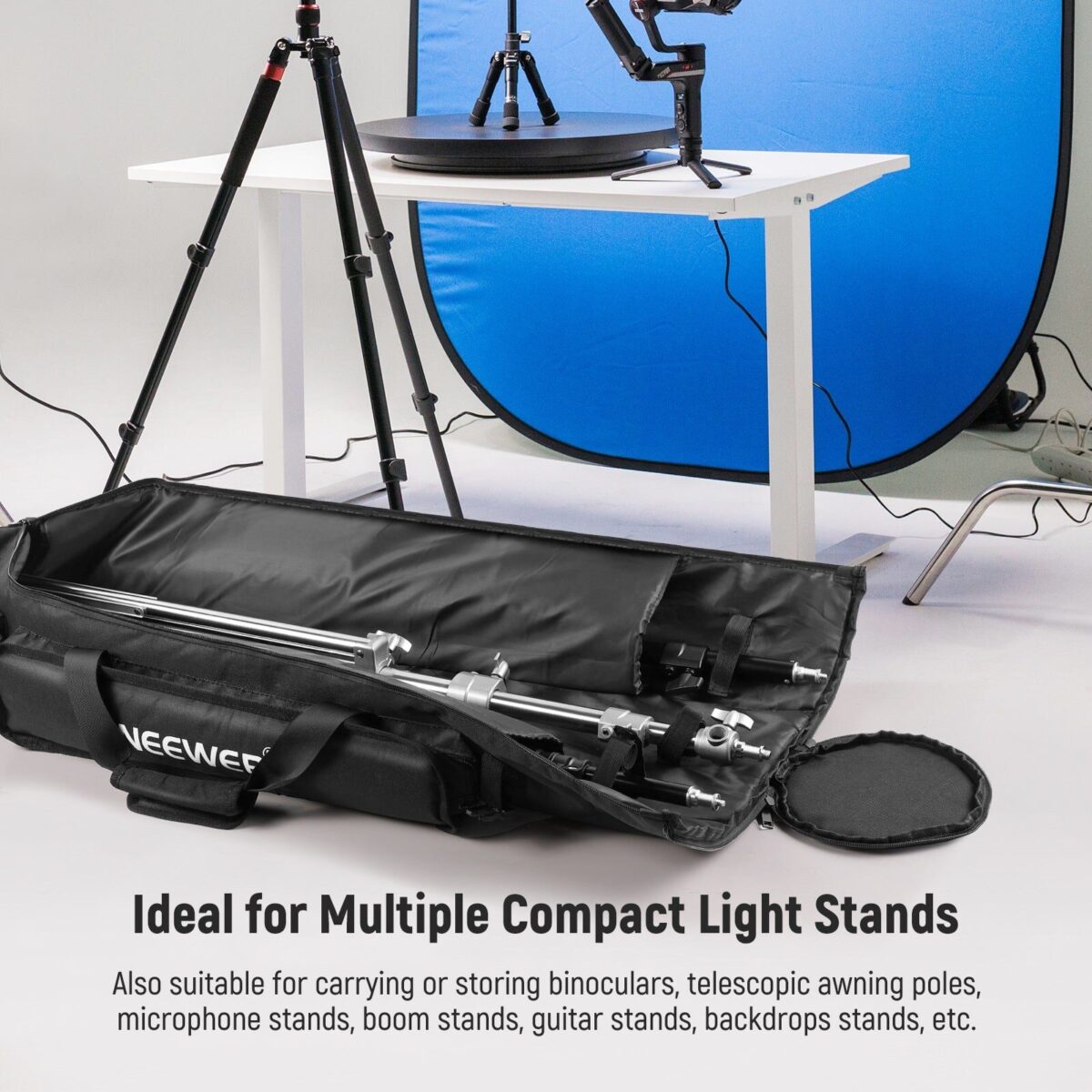 NEEWER 471.2m Tripod Carrying Case กระเป๋าใส่ขาตั้งกล้องขนาด 120 ซม. วัสดุไนลอนพรีเมียมกันน้ำ (3)