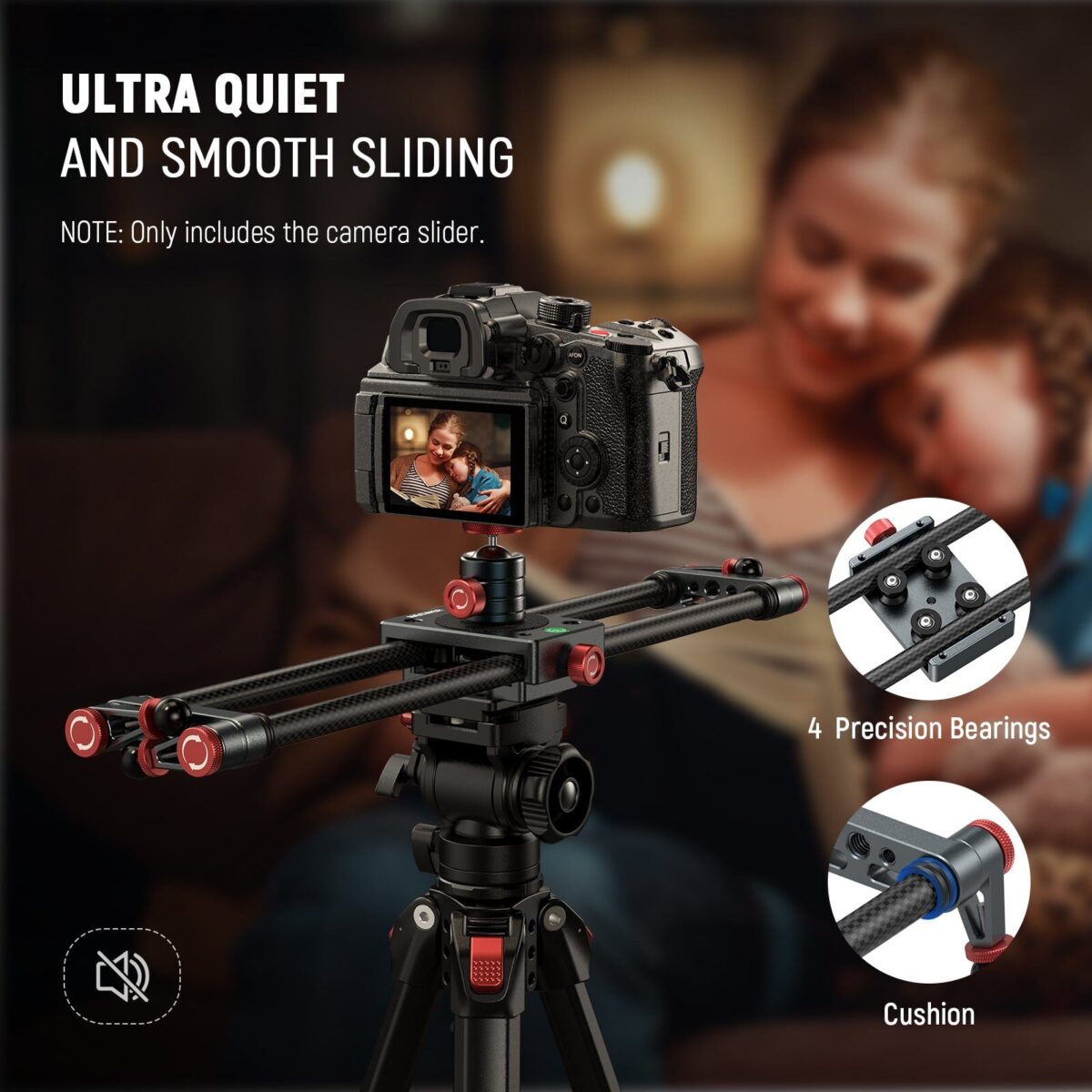 NEEWER CS1MCS2M Carbon Fiber Camera Slider สไลเดอร์กล้องคาร์บอนไฟเบอร์ขาปรับได้ 4060cm สำหรับกล้องและสมาร์ทโฟน (1)