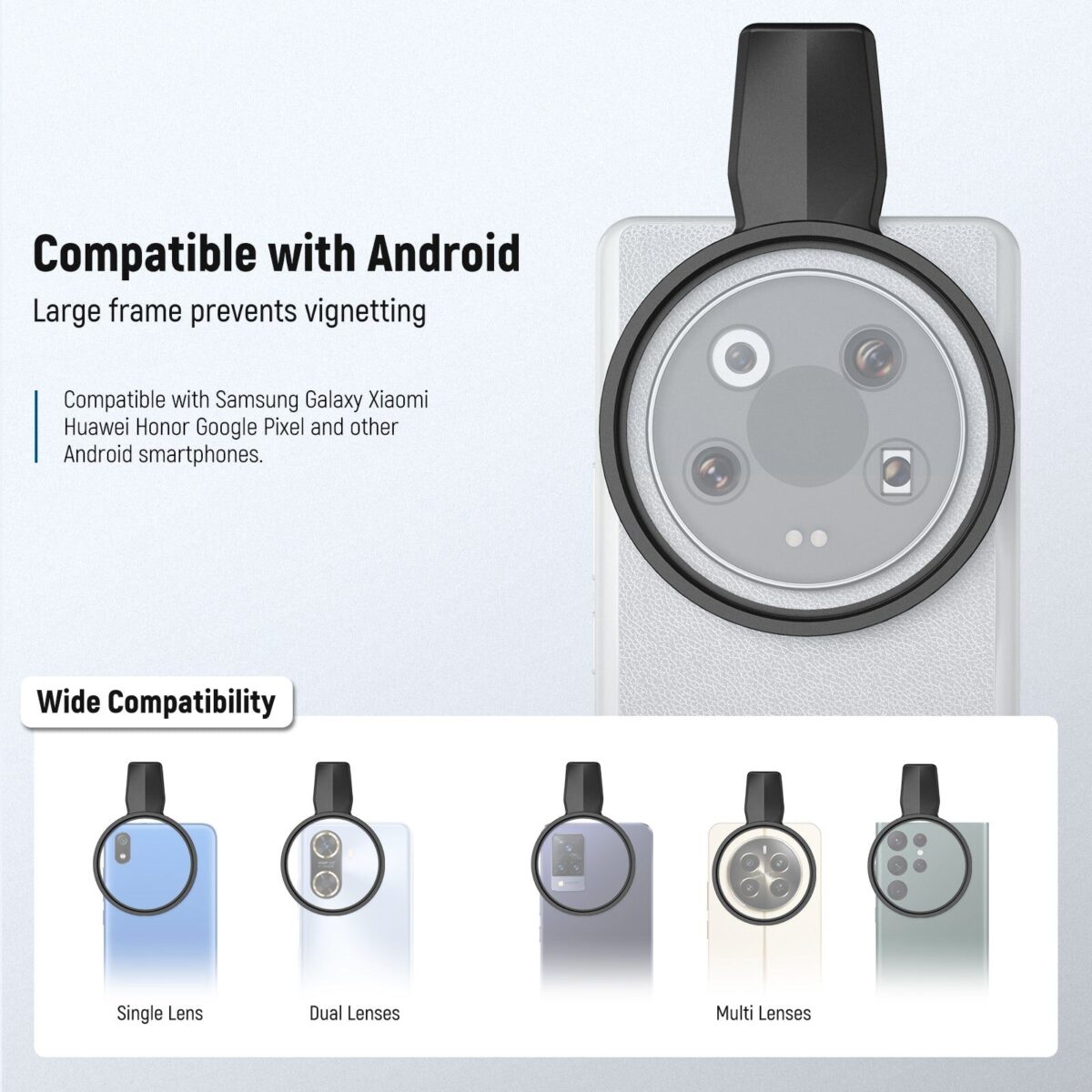 NEEWER LA008 67mm Phone Filter Clamp คลิปยึดฟิลเตอร์ 67mm สำหรับสมาร์ทโฟน รองรับ iPhone และ Android