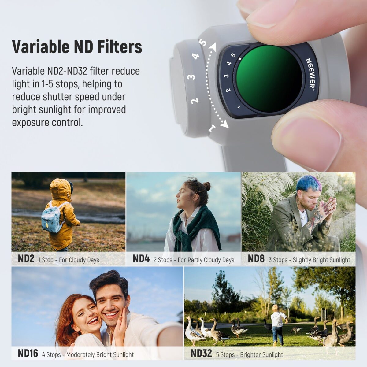 Neewer Fl 89 Magnetic Filter Set 3 Pack ชุดฟิลเตอร์แม่เหล็ก 3 ชิ้น สำหรับ Dji Osmo Pocket 3 (3)