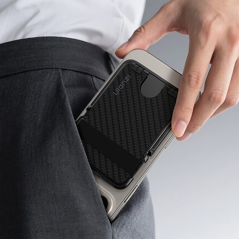 Ulanzi ML25 MagLock Cardholder กระเป๋าบัตรแม่เหล็ก คาร์บอนไฟเบอร์ บาง 0.8cm พร้อมขาตั้ง กระเป๋าบัตร Magsafe