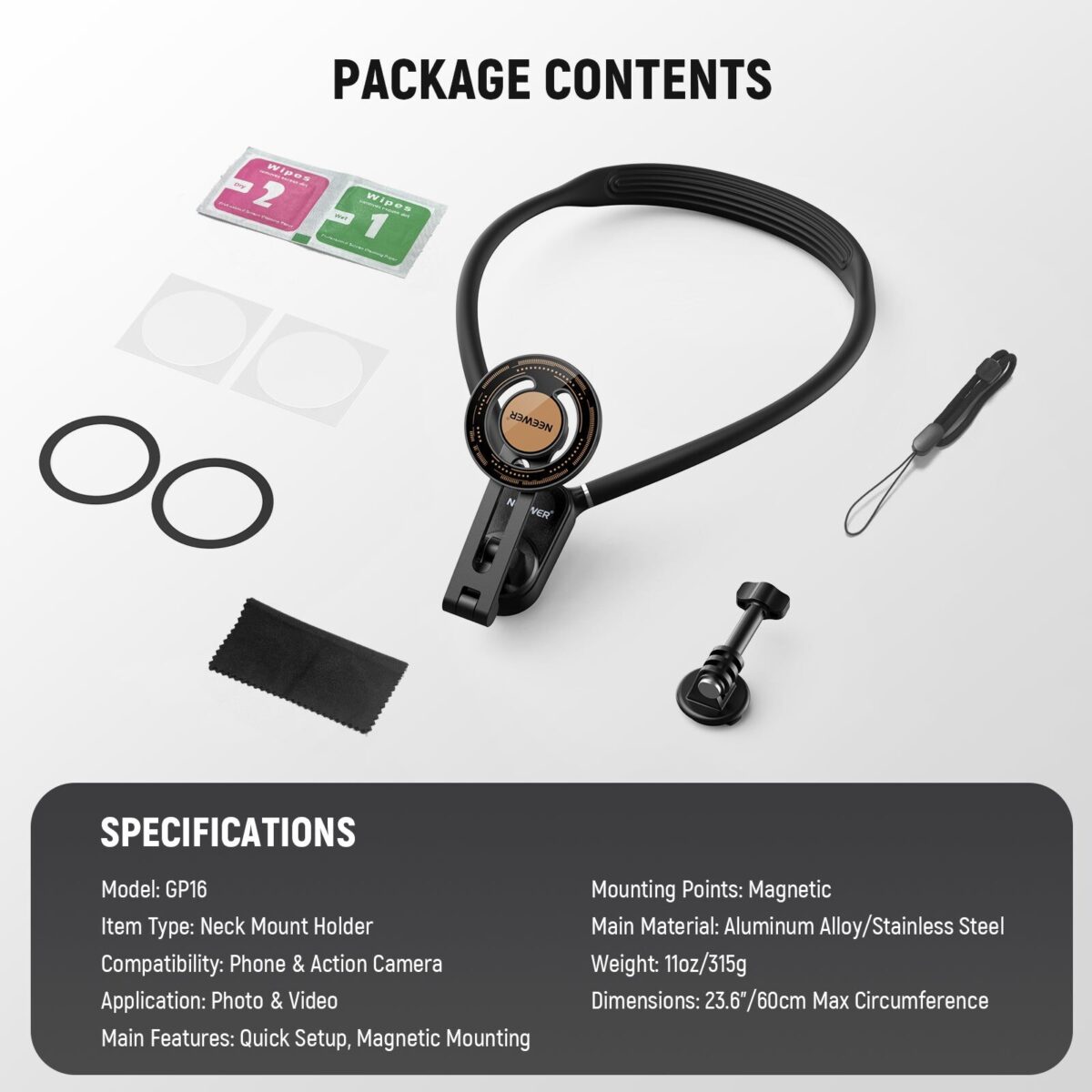 NEEWER GP 16 Magnetic Phone Neck Mount (8)