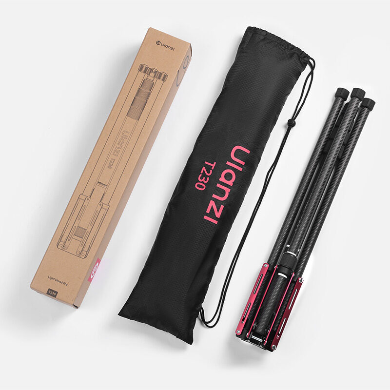 Ulanzi T230 Reversible Leg Light Stand ขาตั้งไฟ คาร์บอนไฟเบอร์ น้ำหนักเบา สูง 2.3 เมตร ขาตั้งกล้อง ไม้เซลฟี่ แขนบูม