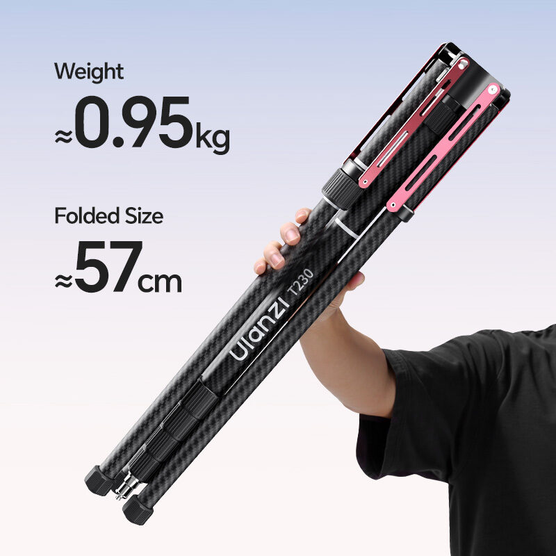 Ulanzi T230 Reversible Leg Light Stand ขาตั้งไฟ คาร์บอนไฟเบอร์ น้ำหนักเบา สูง 2.3 เมตร ขาตั้งกล้อง ไม้เซลฟี่ แขนบูม