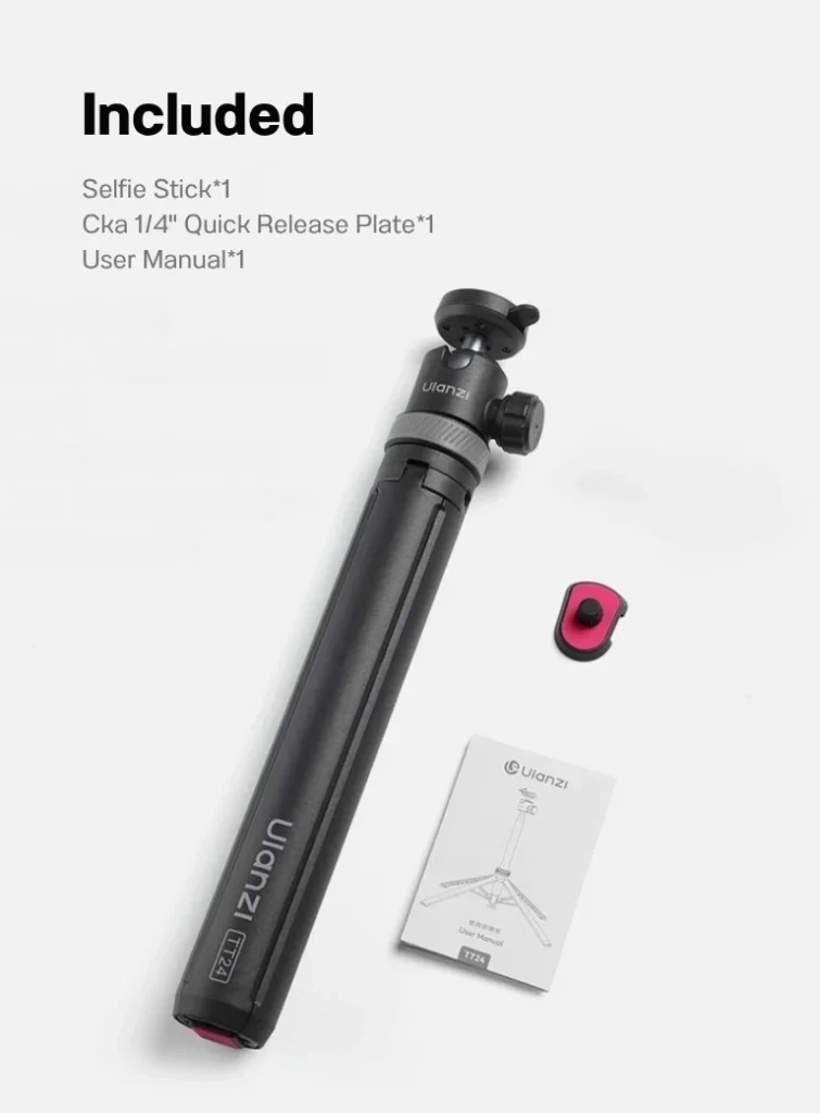 Ulanzi TT24 Cka Quick Release Selfie Stick ไม้เซลฟี่ ขาตั้งกล้อง ระบบปลดเร็ว Cka (14)