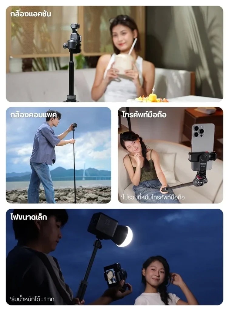 Ulanzi TT24 Cka Quick Release Selfie Stick ไม้เซลฟี่ ขาตั้งกล้อง ระบบปลดเร็ว Cka (6)