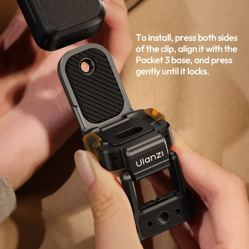 Ulanzi PK16 Quick Release Magnetic Base for DJI Pocket 3 ฐานแม่เหล็กปล่อยเร็วสำหรับ DJI Pocket 3 พร้อมพอร์