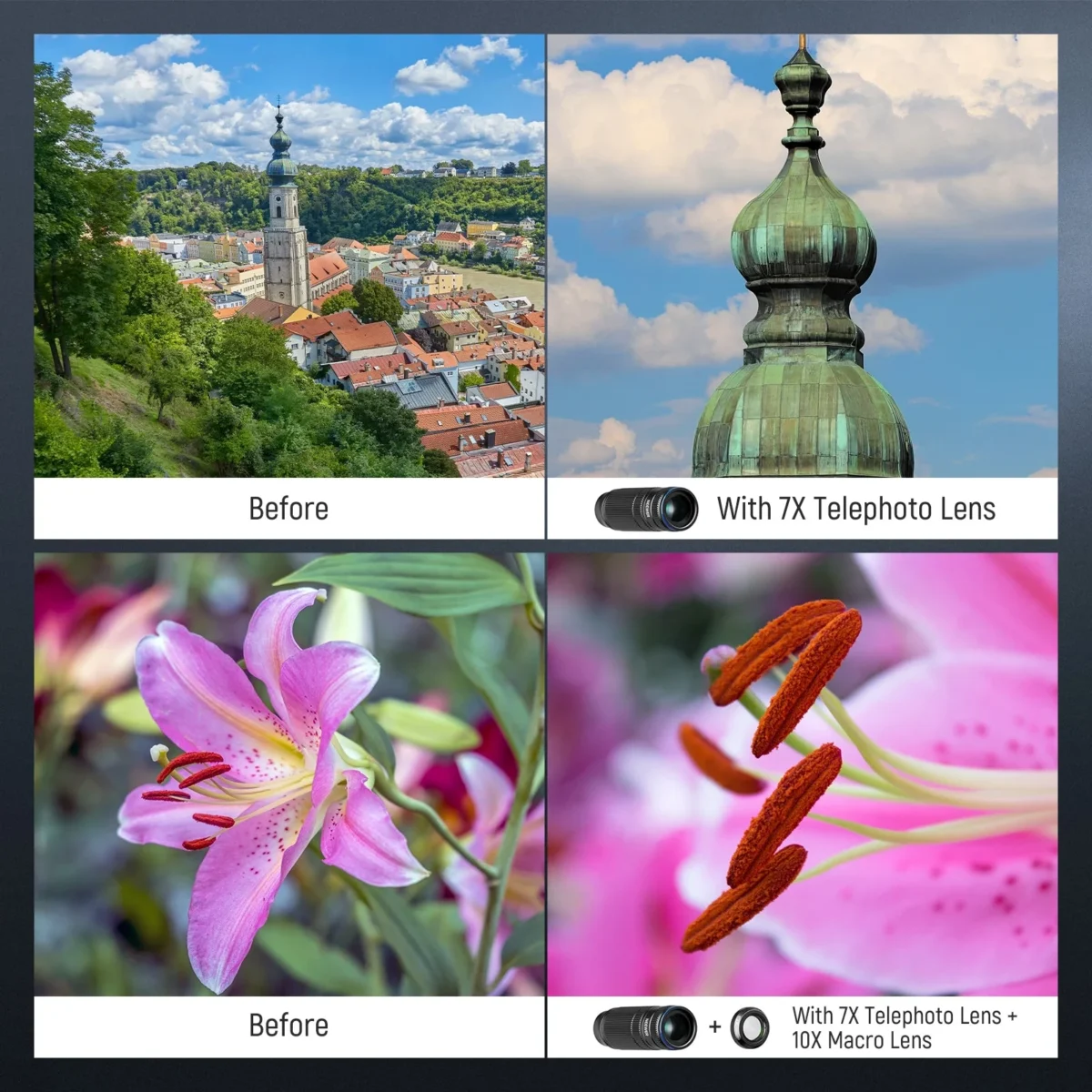 6 NEEWER LS 36 Ultra 7X Telephoto Lens with 10X Macro เลนส์เทเลโฟโต้ 7X และมาโคร 10X สำหรับสมาร์ทโฟน