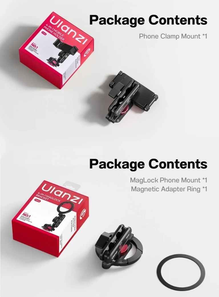 Ulanzi MA56 4in1 Bracket Phone Mount For Hotshoe Camera (14)
