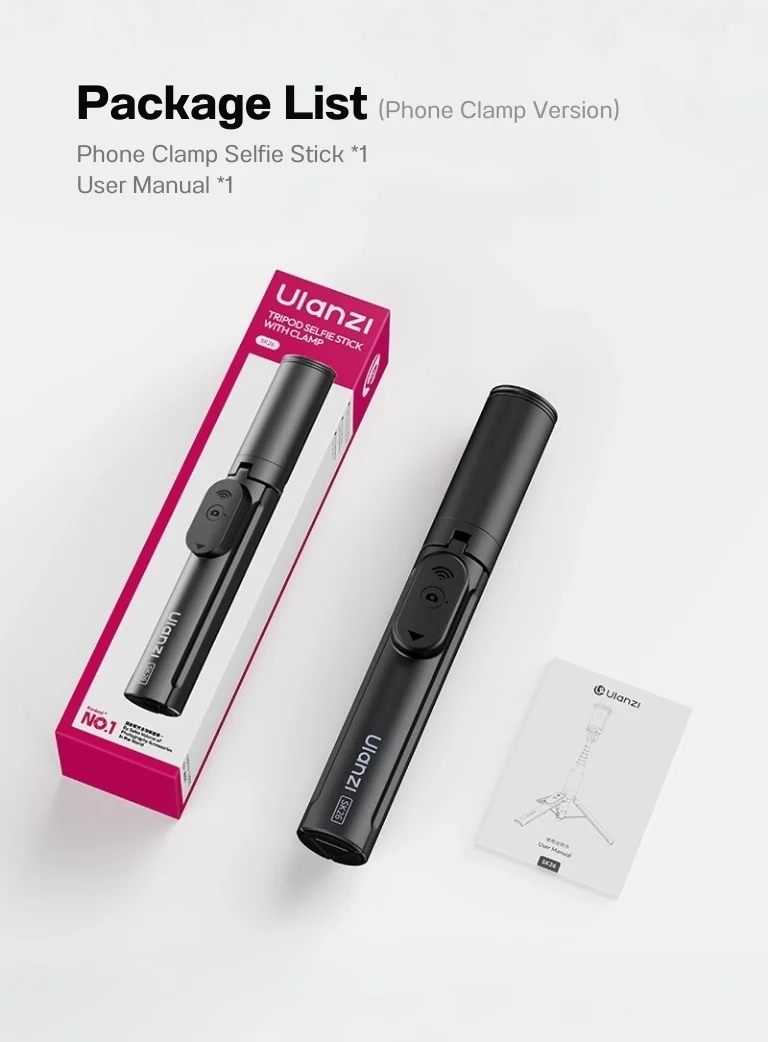 Ulanzi SK26 Portable Selfie Stick Tripod with Magnetic Phone Holder (12)