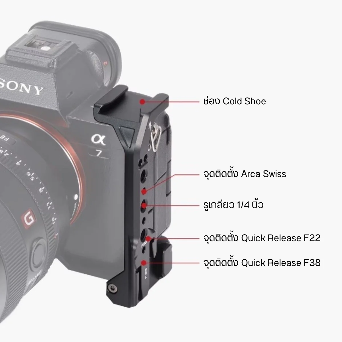 Falcam F22&F38 Quick Release L Bracket for Sony A7M4 A7S3 (8)