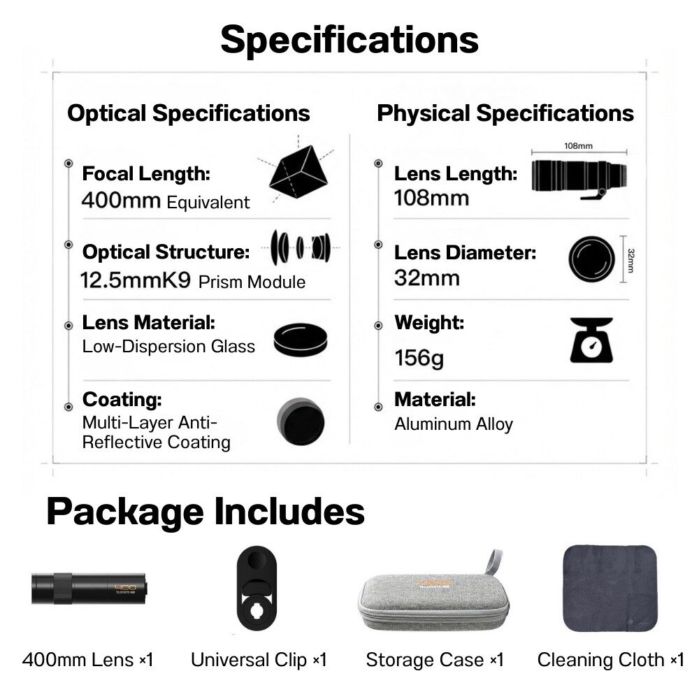 Fotorgear mini 400mm Telephoto Lens for Smartphone (22)