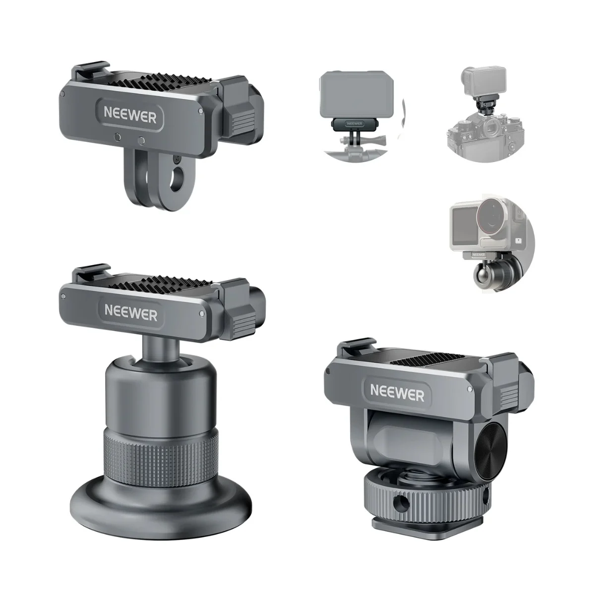 Neewer AC011+AC012+AC013 Quick Release Kit for DJI OSMO Action