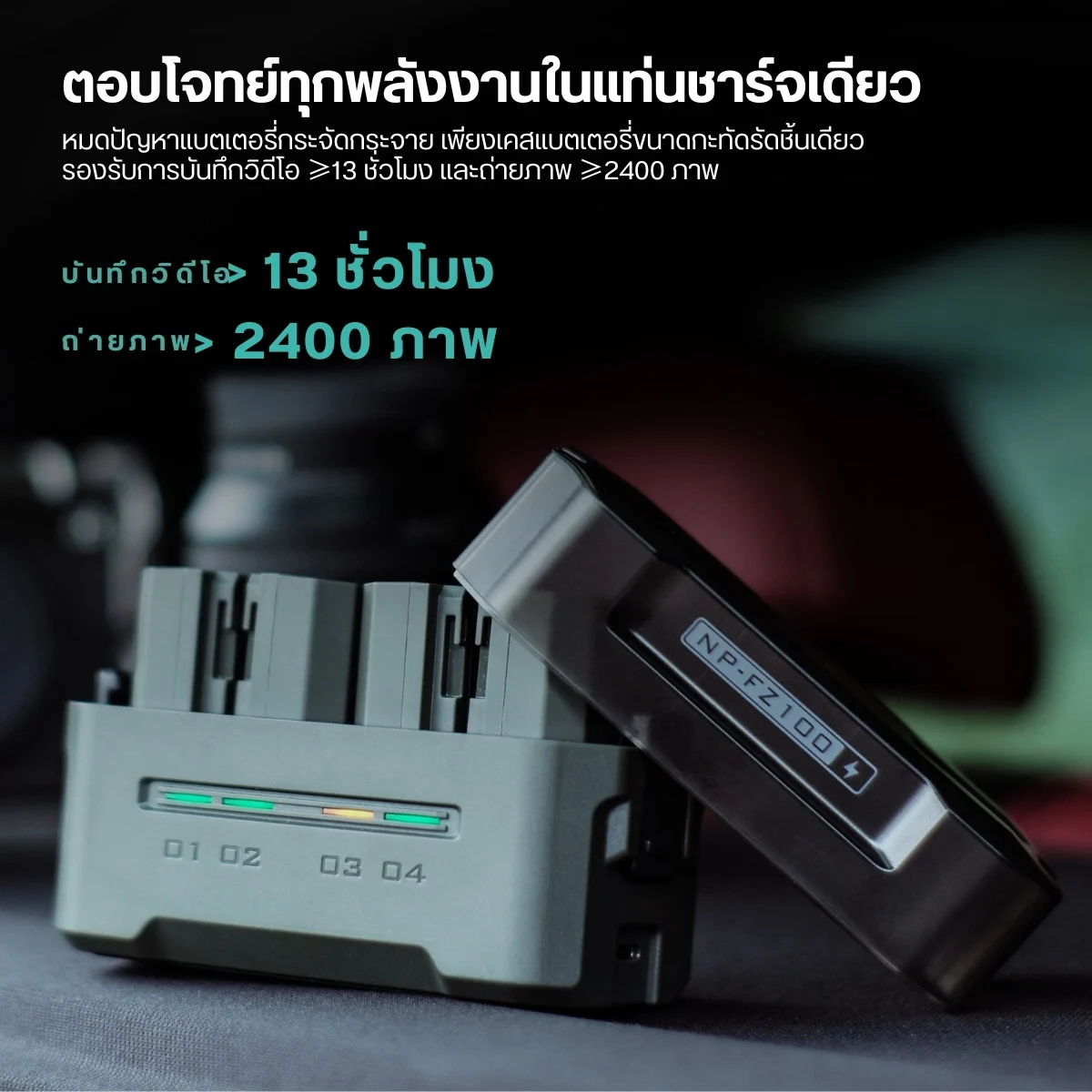 Tilta Portable Charging Station for NP FZ100 (4 Channel) (7)
