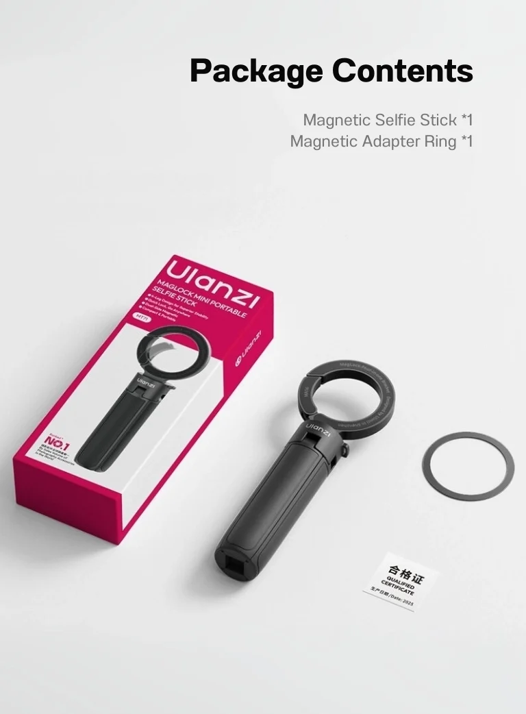 Ulanzi MT71 Magnetic Mini Selfie Stick Black (12)