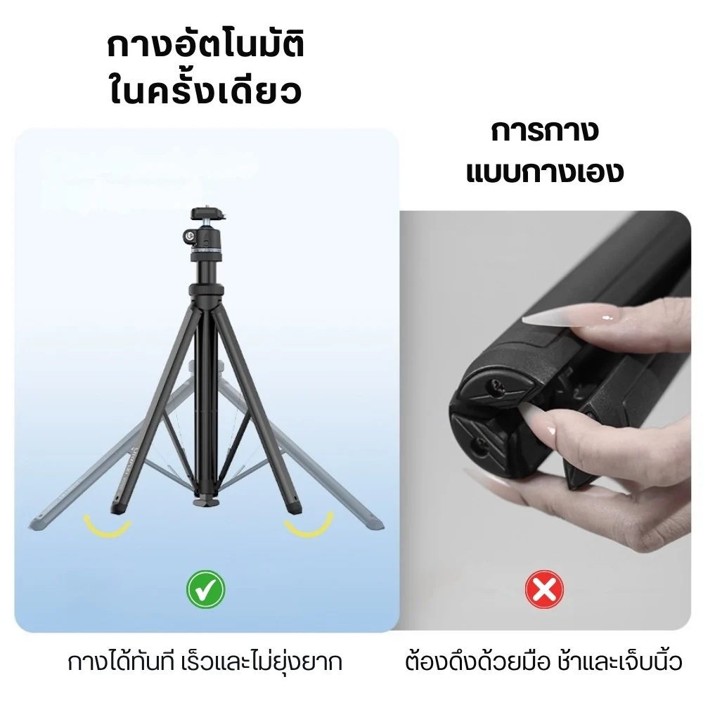 Ulanzi ขาตั้งกล้อง MT93 กางอัตโนมัติ พร้อมหัวบอล Uka Ball Head