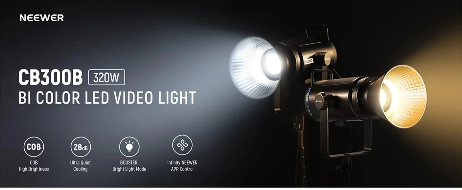 NEEWER CB300B 320W Bi Color LED Video Light 0 0