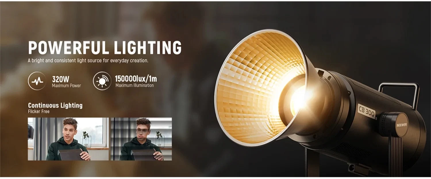 NEEWER CB300B 320W Bi Color LED Video Light 1 0