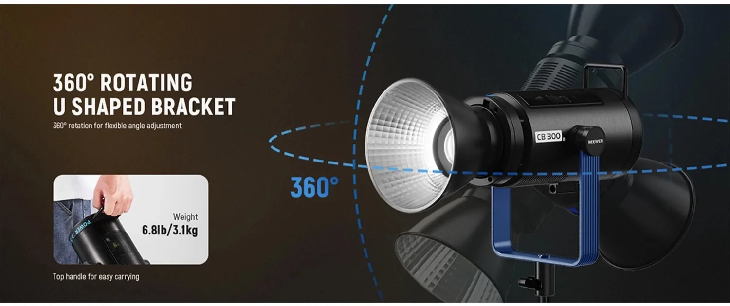 NEEWER CB300B 320W Bi Color LED Video Light 9 0
