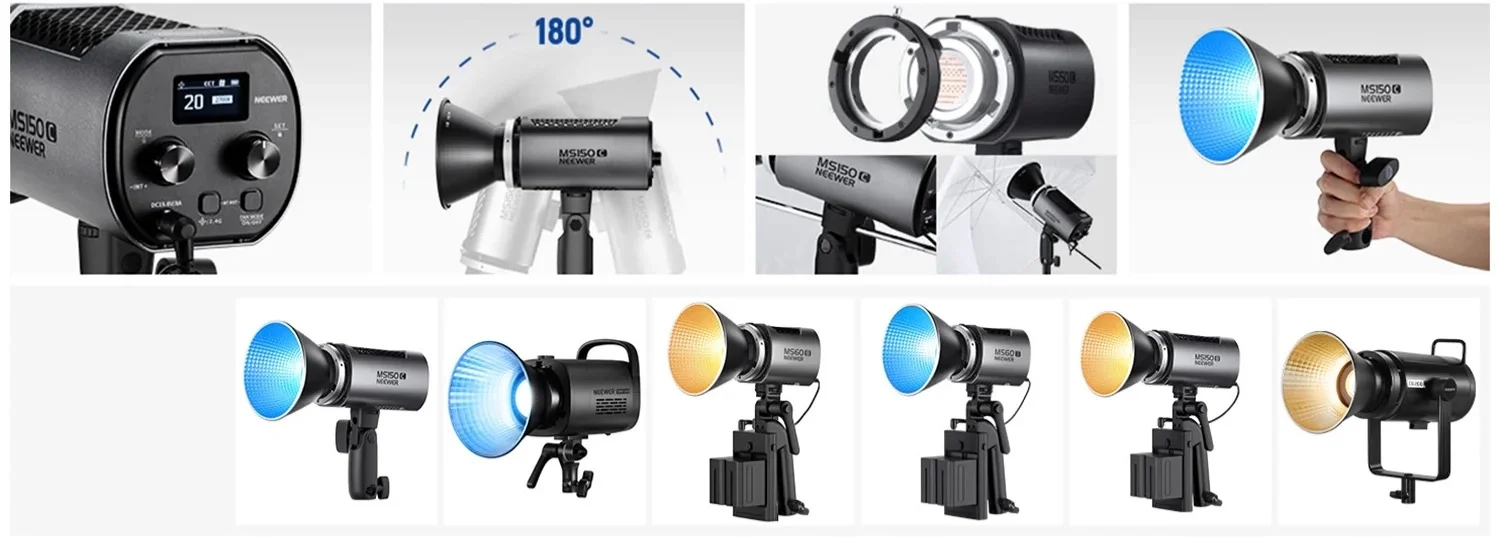 NEEWER MS150C 150W Mini RGB LED Video Light 8 0