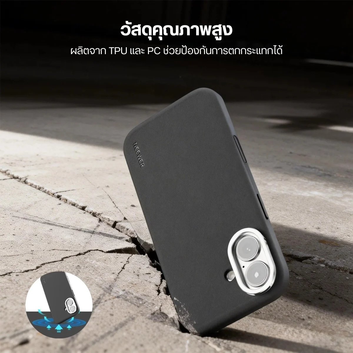 Neewer เคสมือถือ PA159 iPhone 17 ต่อฟิลเตอร์และเลนส์เสริม เคสไอโฟน เคสกันกระแทก เคสลายหนัง