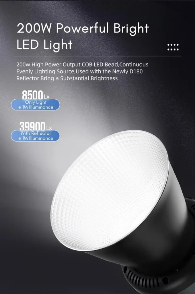 Tolifo KW 200B PRO ไฟสตูดิโอ COB LED 200W Bi Color 2