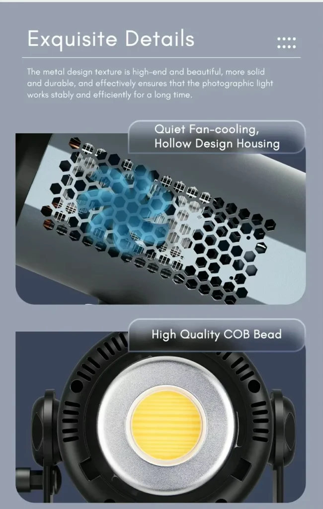 Tolifo KW 200B PRO ไฟสตูดิโอ COB LED 200W Bi Color 4