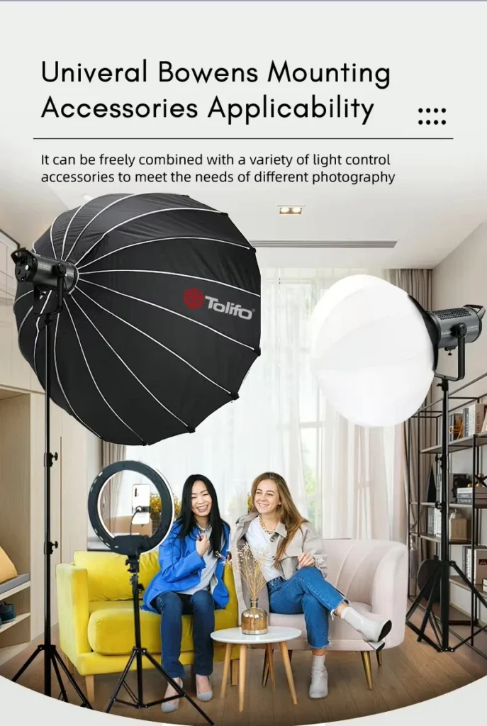 Tolifo KW 200B PRO ไฟสตูดิโอ COB LED 200W Bi Color 6