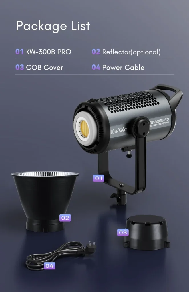 Tolifo KW 300B Pro COB LED Video Light 11