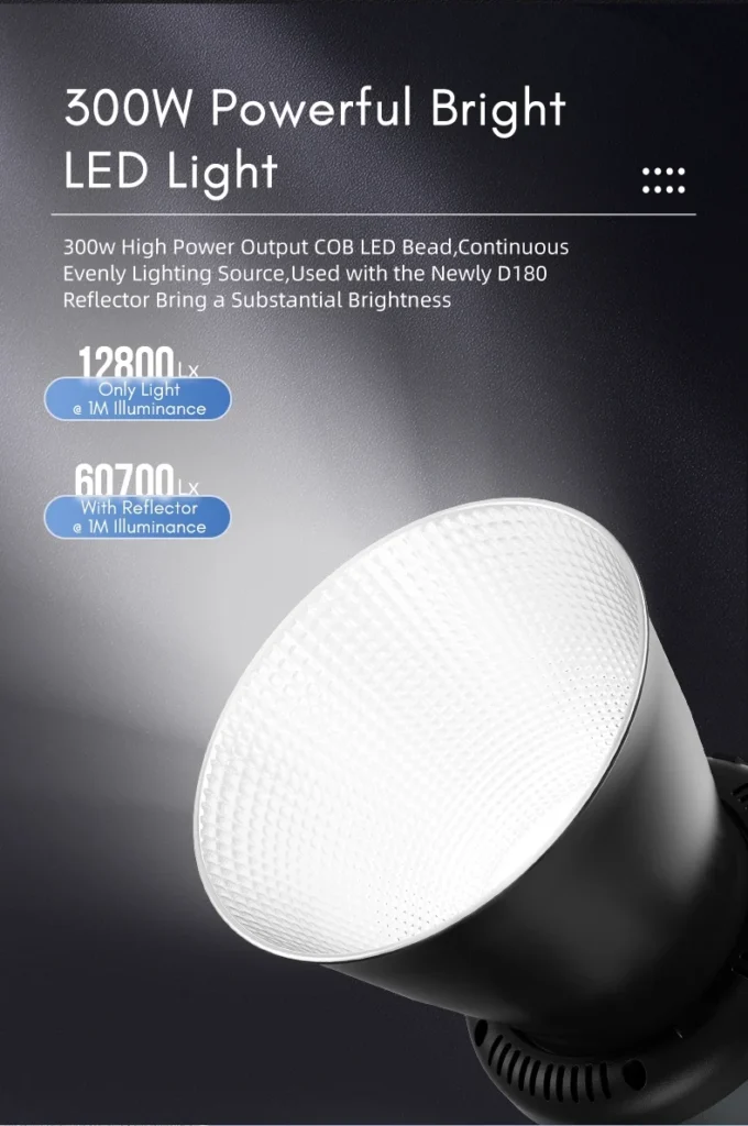 Tolifo KW 300B Pro COB LED Video Light 2