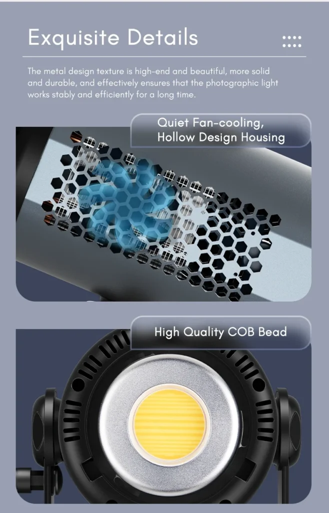Tolifo KW 300B Pro COB LED Video Light 7