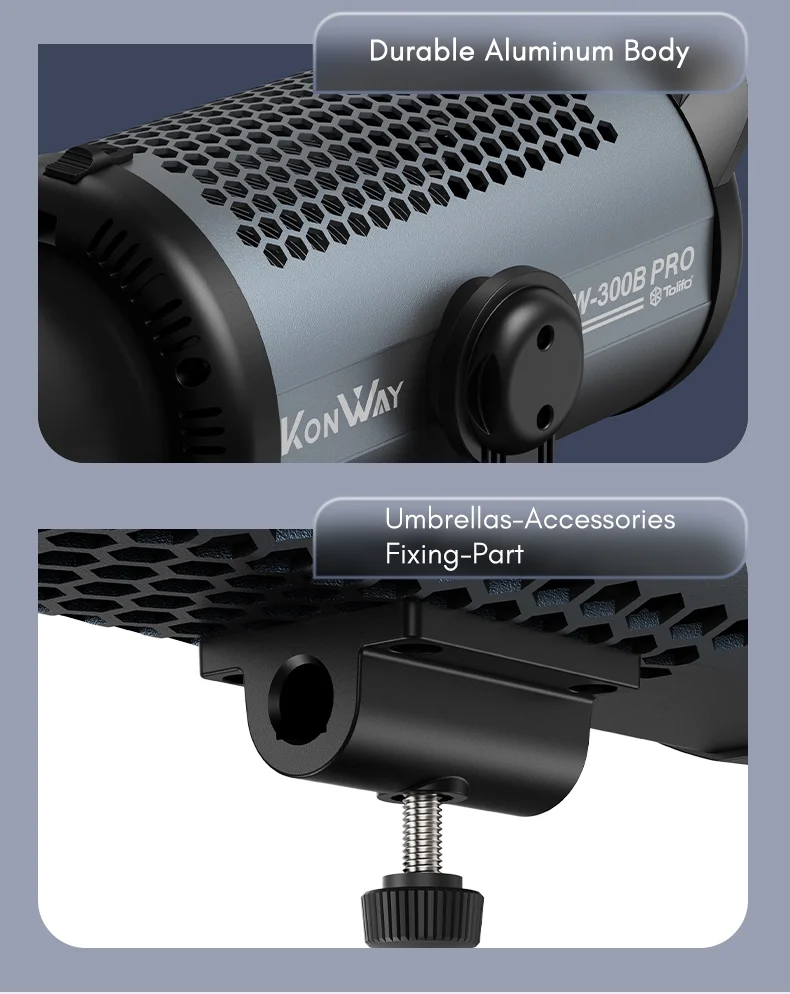 Tolifo KW 300B Pro COB LED Video Light 8