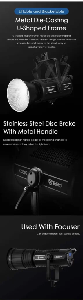 Tolifo X 350B Lite Bi Color LED Video Light 10