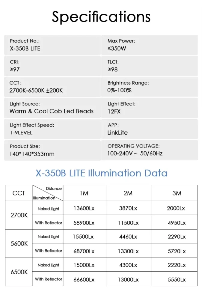Tolifo X 350B Lite Bi Color LED Video Light 15