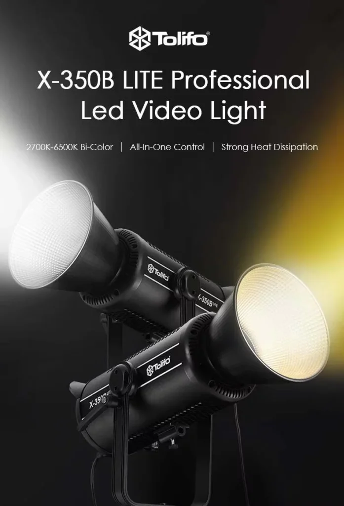 Tolifo X 350B Lite Bi Color LED Video Light 1