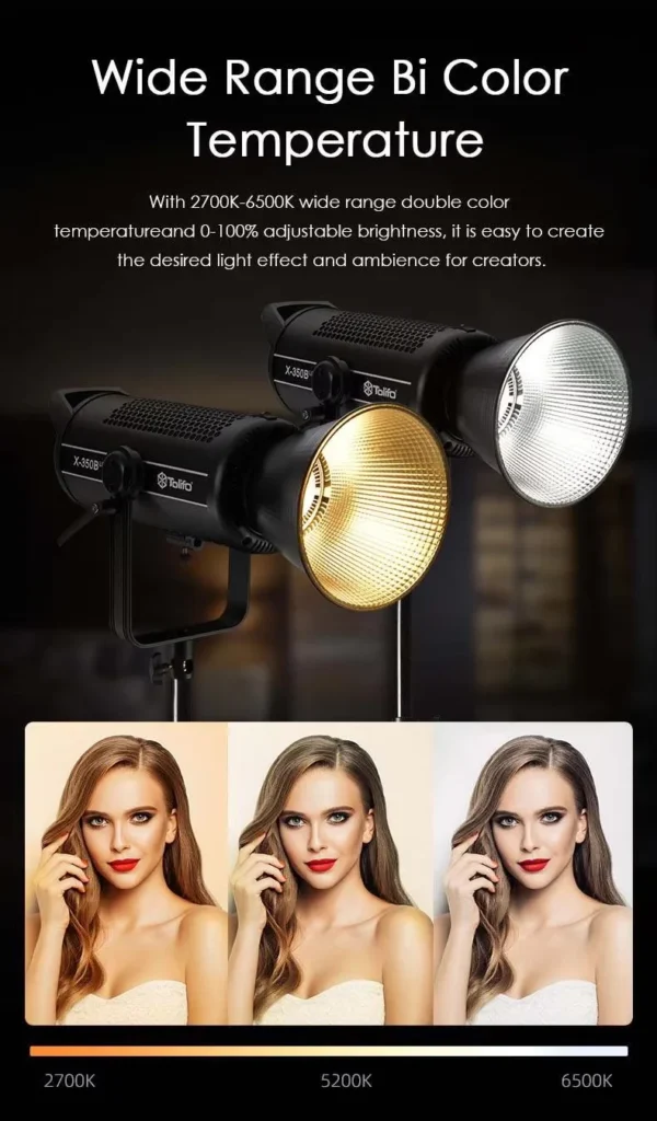 Tolifo X 350B Lite Bi Color LED Video Light 6