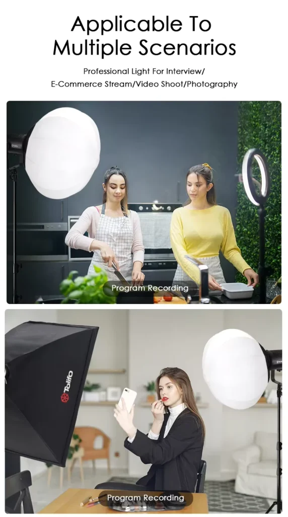 Tolifo X 400B Plus COB LED Video Light Bi Color 400W 10