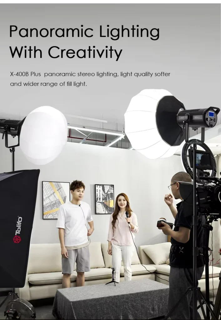 Tolifo X 400B Plus COB LED Video Light Bi Color 400W 11