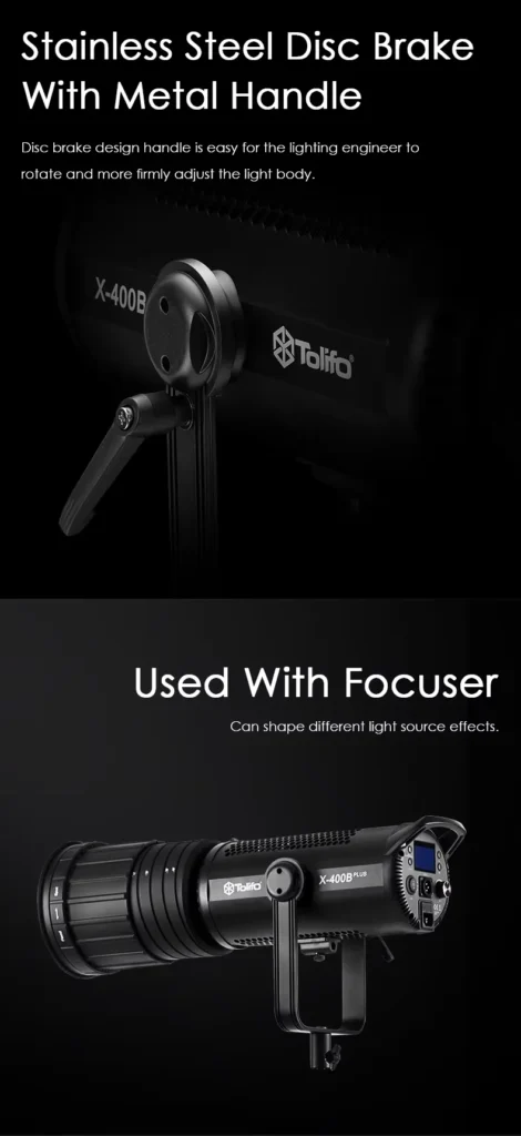 Tolifo X 400B Plus COB LED Video Light Bi Color 400W 19