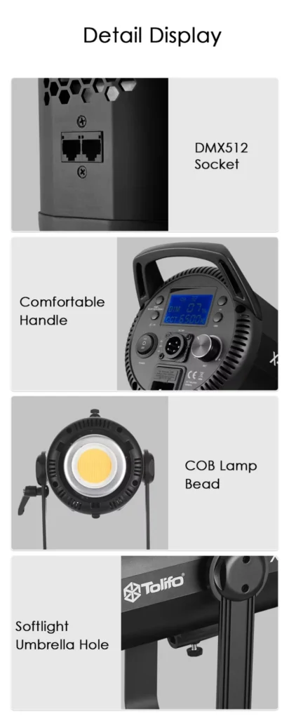Tolifo X 400B Plus COB LED Video Light Bi Color 400W 21