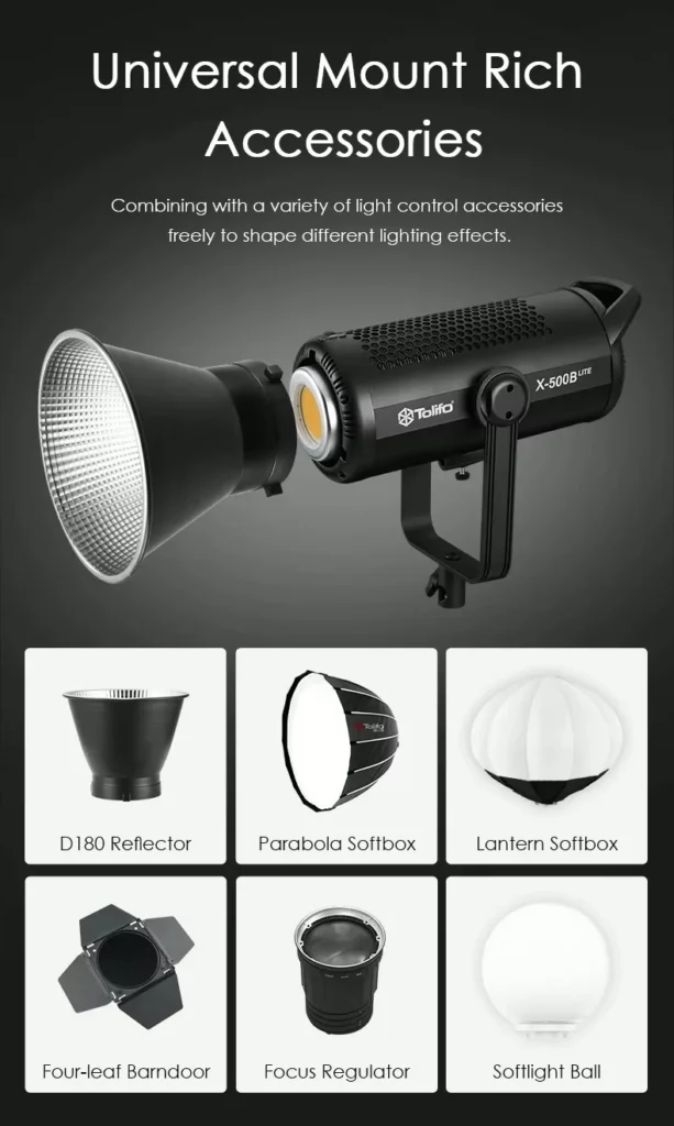 Tolifo X 500B Lite COB LED Bi Color 460W 12