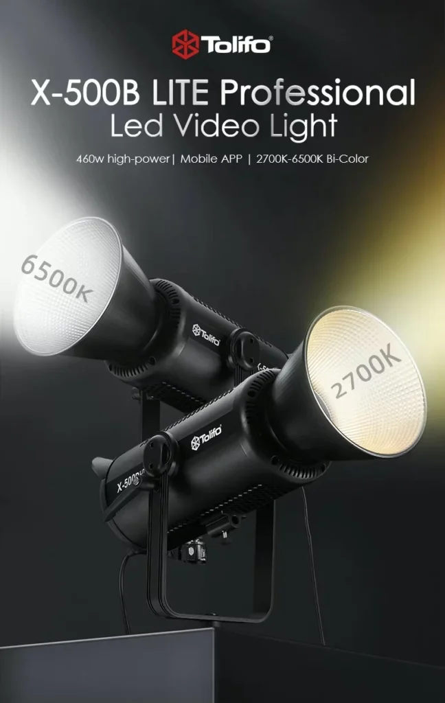 Tolifo X 500B Lite COB LED Bi Color 460W 1