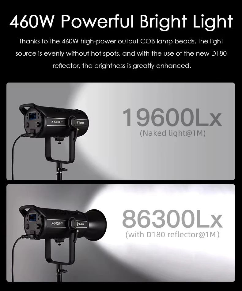 Tolifo X 500B Lite COB LED Bi Color 460W 4