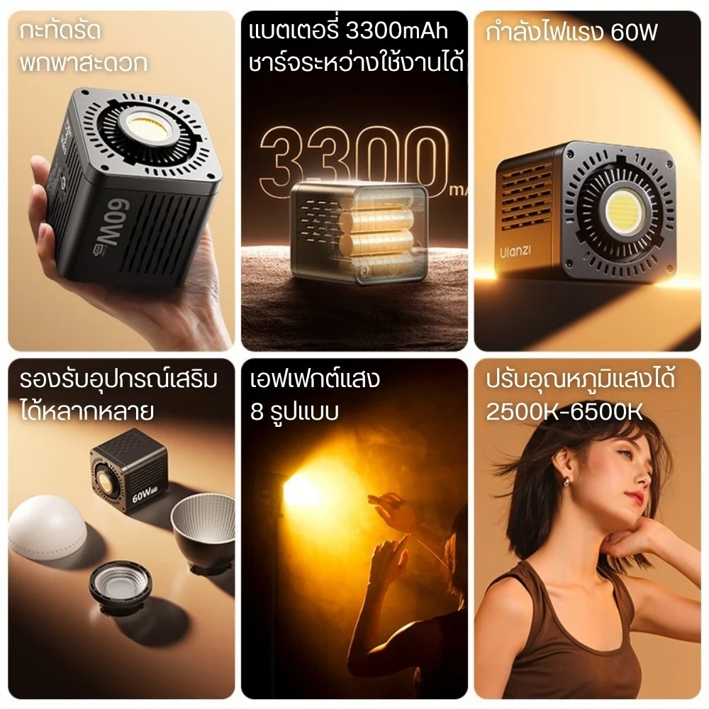 Ulanzi C60 60W Bi color Video Light (2)