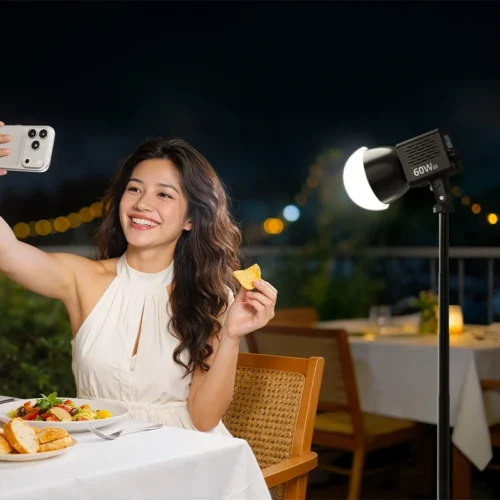 Ulanzi ไฟถ่ายวิดีโอ C60 Bi 60W Bi-Color Mini COB LED Light ไฟสตูดิโอ ไฟไลฟ์สด