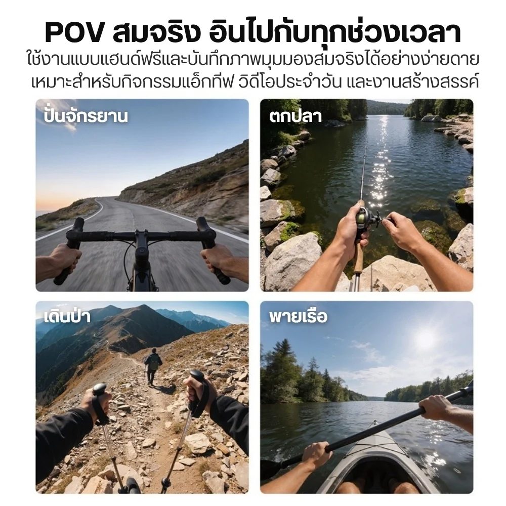 Ulanzi HERO-01 สายคาดหัว สำหรับ Action Camera มือถือ เมาท์ POV แฮนด์ฟรี