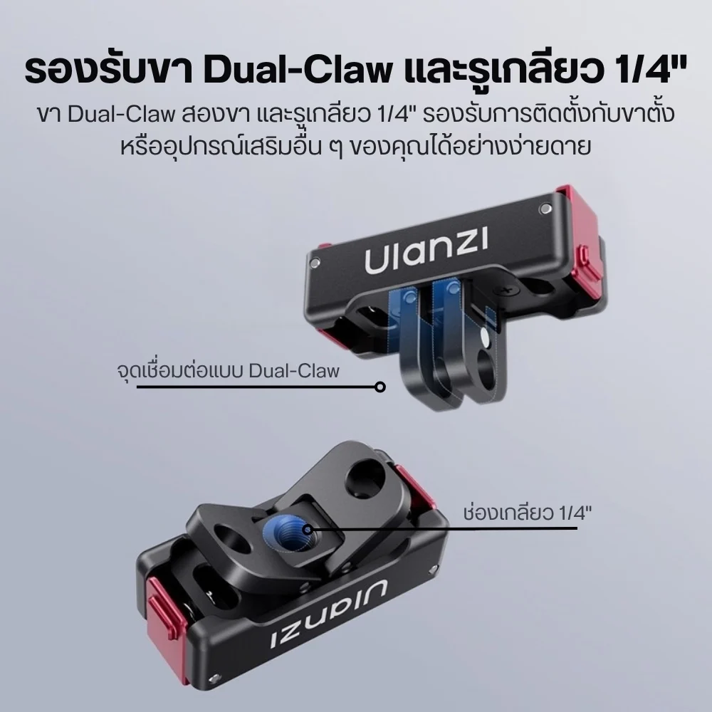 Ulanzi ตัวแปลงแม่เหล็กปลดเร็ว OA24 Adapter Gopro Mount สำหรับ กล้อง DJI Osmo Action 6 / Nano