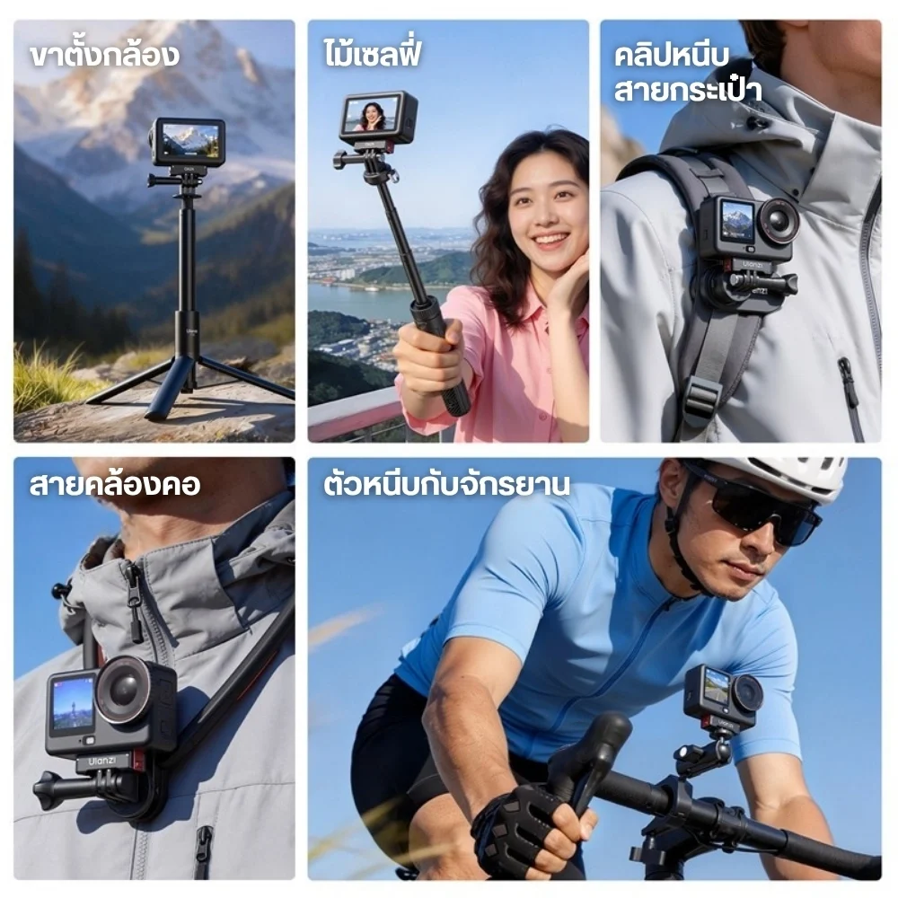 Ulanzi ตัวแปลงแม่เหล็กปลดเร็ว OA24 Adapter Gopro Mount สำหรับ กล้อง DJI Osmo Action 6 / Nano