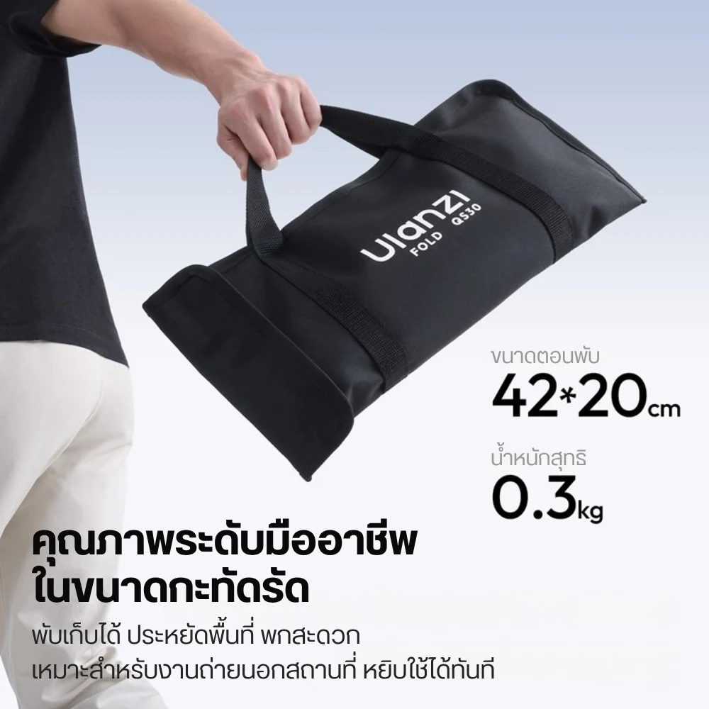 Ulanzi QS30 ซอฟต์บ็อกซ์แปดเหลี่ยม FOLD Softbox Quick Release ขนาด 30 ซม. หัวต่อ Mini Bowens Mount