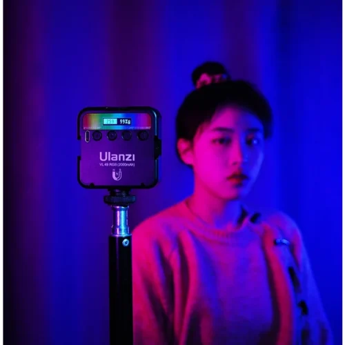 Ulanzi ไฟ LED VL49 RGB Pocket Light ไฟติดหัวกล้อง ปรับสีได้ 360° แสงตรง CRI95+